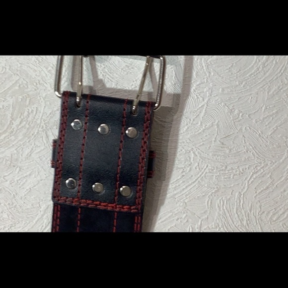 Dark Iron Fitness - new - powerlifting leather belt - 43” x 4” - back support - Picture 3 of 11